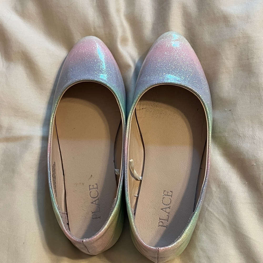 The Children's Place Iridescent Glitter Flats